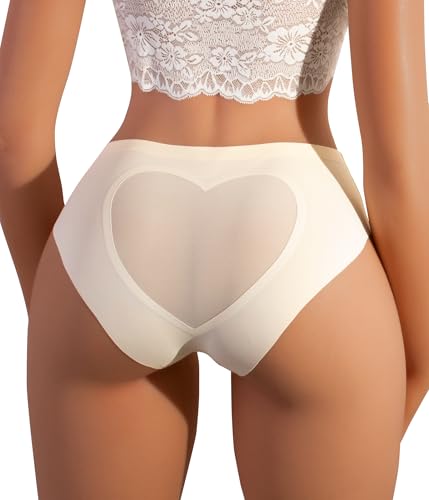 Hibluco Love Lace Women Panties No Show Hipster Cheeky Underwear Sexy Bikinis