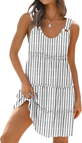 Disamer Summer Dresses for Women 2025 Sundresses Vacation Sleeveless Beach Swimsuit Cover Ups Spring Outfits Casual Sun Dress