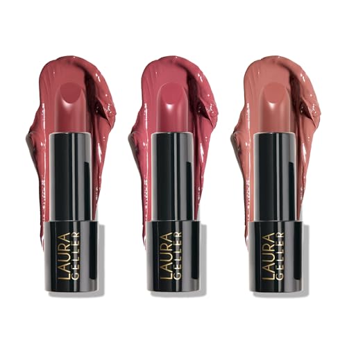 LAURA GELLER NEW YORK Modern Classic Cream Lipstick Trio - Mauve Majesty, Real Rosy, Novel Neutral