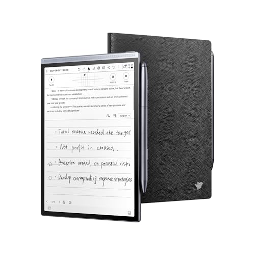 AINOTE Air 2 Bundle - Black Folio Case, 8.2-inch AI Note-Taking Tablet Writing Paper Tablets, Digital Notebook with Pen, Voice-to-Text Transcription, Multi-Languages Chatgpt Support