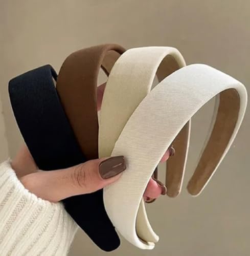 Headbands for Women Non Slip Trendy Headbands for Women??s Hair 1 inch Wide Cute Headband for Girls, Fall Head Bands Elastic Hair Bands for Womens Fashion Accessories for Women 4PCS