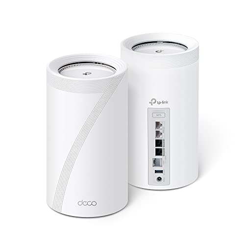 TP-Link ???????? BE95 BE33000 Quad-Band WiFi 7 Mesh System - for Whole Home Coverage up to 7800 Sq.Ft w/AI-Driven Smart Antennas, 10G Multi-Gig Ethernet Ports, Replaces Router and Extender(2-Pack)