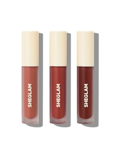 SHEGLAM Matte Allure 3 Pcs Mini Liquid Lipstick Set Nourishing Sunflower Oil Reduce Lip Fine Lines Long Lasting Travel Liquid Lip Stick - Private Tour