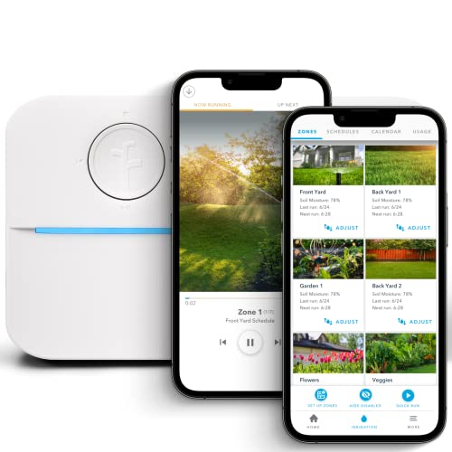 Rachio WiFi Smart Sprinkler Controller (8-Zone Irrigation Remote Control) ?C App-Based Scheduling, Local Weather Intelligence, Rain Skips, Easy DIY Install