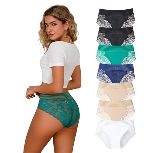 Lace Underwear for Women High Waisted Womens Sexy Underwear Plus Size Lace Panties Lacy No Show Sexys Undies